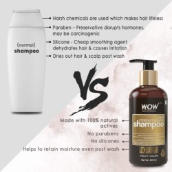 Wow Skin Science Hair Strengthening Shampoo - No Parabens, Sulphate & Silicones - 300 Ml