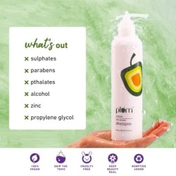 Plum Avocado Soft Cleanse Shampoo  For Frizzy, Hair  Contains Argan Oil & Vitamin B5  Sulphate-Free