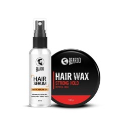 Beardo The Perfect Hair Combo Shinning Serum Strong Hold Wax By Beardo
