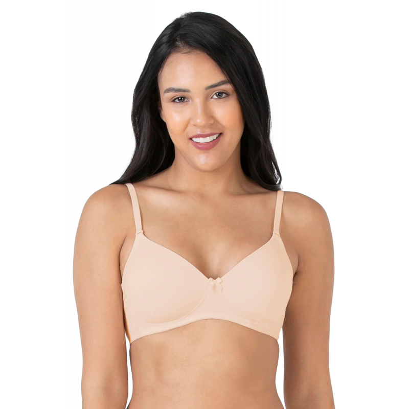 Amante – Smooth Charm Padded Non-Wired T-Shirt Bra Bra10606 – Color – Almond – 01N