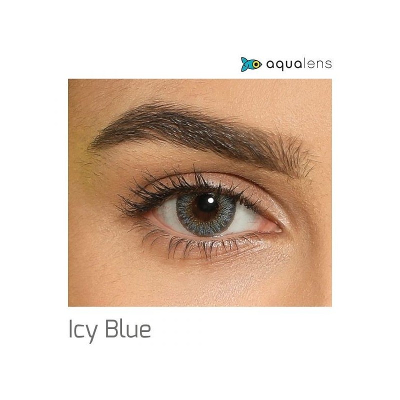 Aquacolor Daily Disposable Soft Colored Contact Lenses With Uv Protection 10 Lens Pack Icy Blue