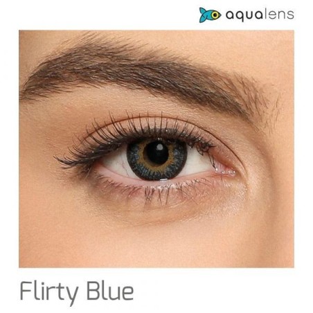 Aquacolor Daily Disposable Soft Colored Contact Lenses With Uv Protection 10 Lens Pack Flirty Blue