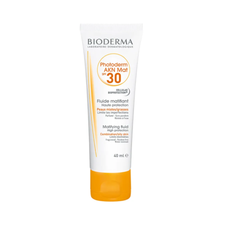 Bioderma Photoderm Akn Mat Fluide Spf 30 High Protection & Water Resistant- Combination/Oily Skin (40Ml)