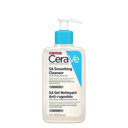 Cerave Sa Smoothing Cleanser (236Ml) Face And Body Wash With Salicylic Acid,