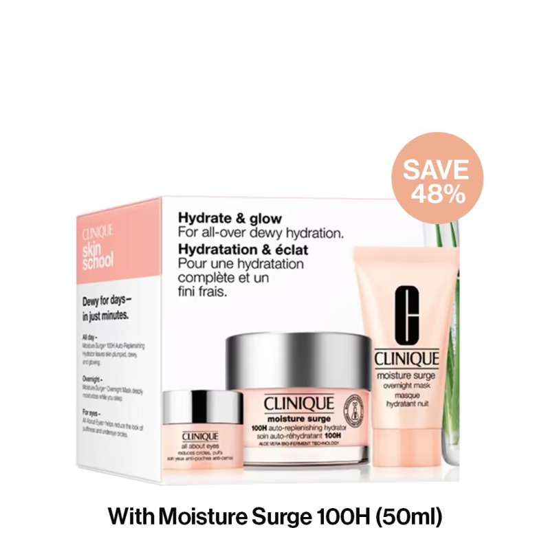 Clinique Hydrate & Glow Set With Moisture Surge 100H (85Ml)