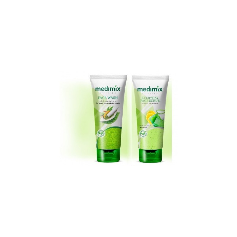 Medimix Ayurvedic Combo Of Every Day Face Scrub + Facewash (Pack Of 2)