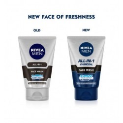 Nivea Men Face Wash All In 1 Charcoal  10X Vitamin C - 100Ml For All skin type