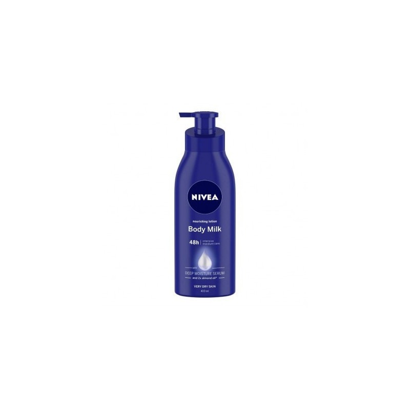 Nivea Nourishing Lotion Body Milk With Deep Moisture Serum And 2X Almond Oil For Very Dry Skin 400Ml