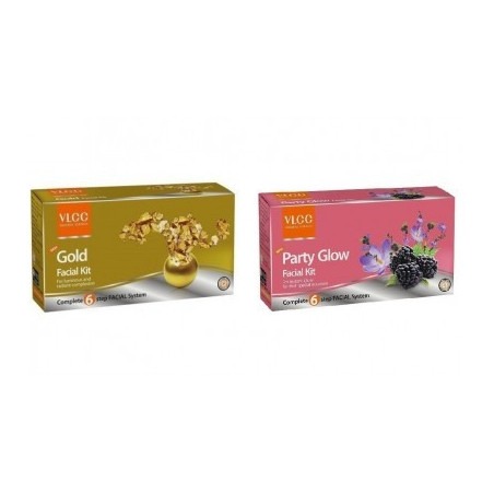 Vlcc Combo Of Gold And Party Glow Facial Kit