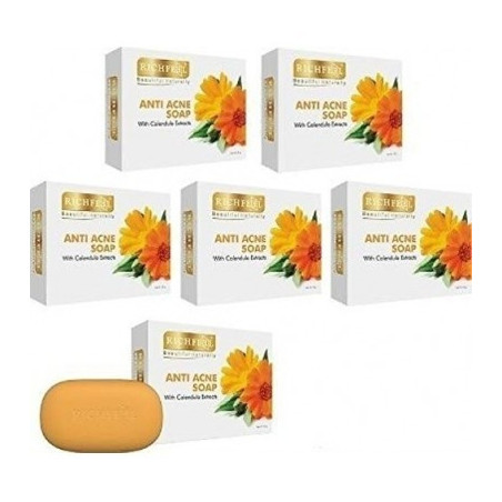 Richfeel Anti Acne Soap With Calendula Extracts (Pack Of 8)-(75 Gm)