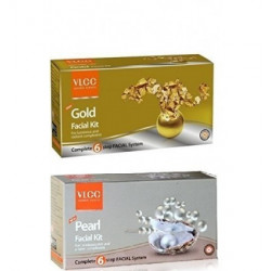 Vlcc Combo Of Gold Facial Kit 60 gm & Pearl Facial Kit 60 Gm
