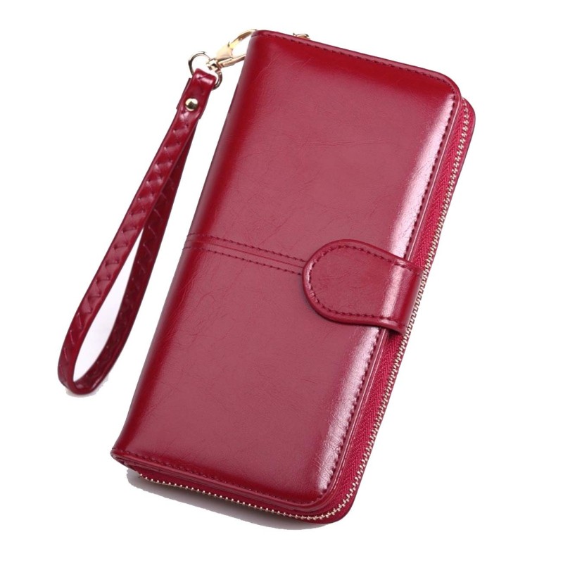 wallet clutches for woman daily use hand purse woman long bi fold zipper wallet large pu leather