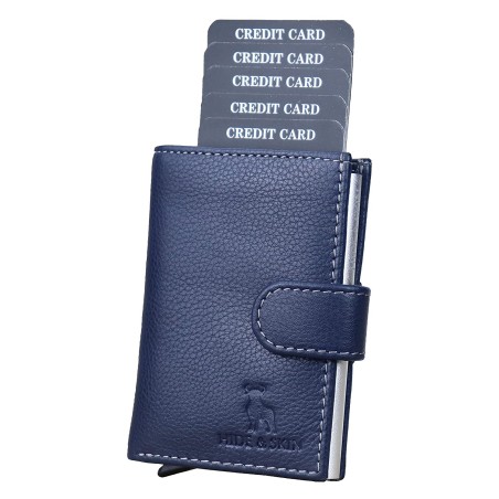 Leather Rfid Blocking Card Holder Cum Minimalist Wallet For Men's And Women's