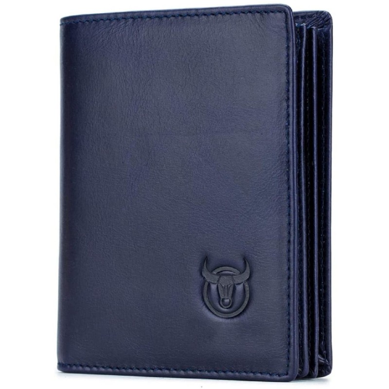 Mens Genuine Leather Rfid Blocking Large Capacity Wallet Bifold Wallet For Men