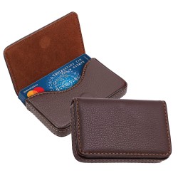 Pocket Sized Stitched Pu Leather Credit Card Holder Visiting Business Card Case Wallet With Magnetic Shut For Men And Women