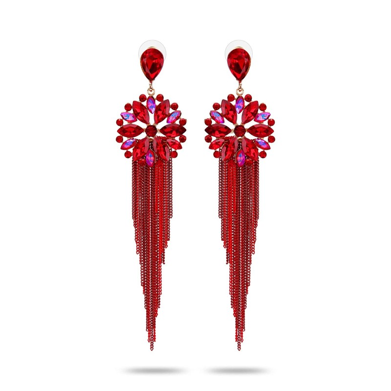Jewellery Earrings for Women Crystal Tassel Handmade Earrings for Girls and Women