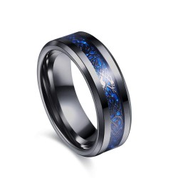Fashion Black Ring Set for Men Dragon Celtic Mens Ring Stainless Steel Rings for Men Combo