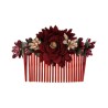 Multicolour Pack of 3 Acrylic Comb Indo Western Embroidered Fancy Bridal Hair Clip/Side Pin Comb Pin
