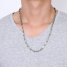 Mens Double Coated Popular Stainless Steel Silver Chain For Men Boys Stylish Chains Necklaces Silver