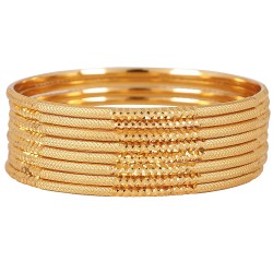Latest One Gram Gold Plated Set of 8 Traditional Bangles for Women and Girls 2.4