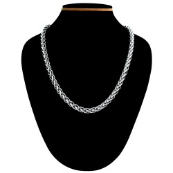Silver Chain For Boys Men Double Coated Popular Silver Plated Elegant Necklace Stainless Steel