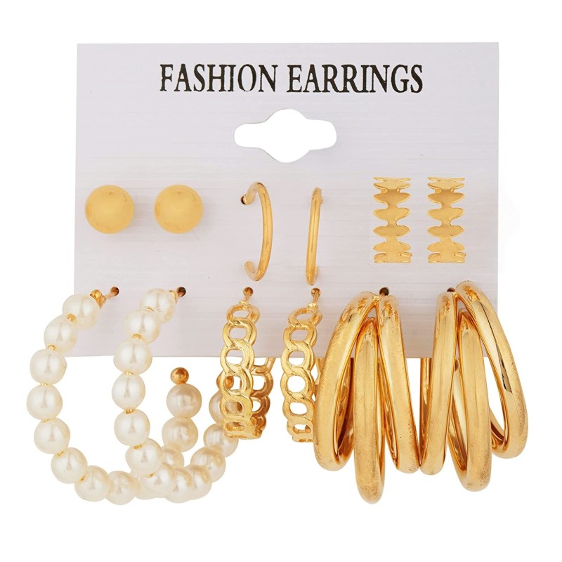 Gold Plated Flower Pendant And Earrings Set