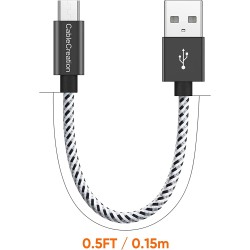 Short Micro Usb Cable Usb To Micro Usb 24 Awg Triple Shielded Fast Charger Cable