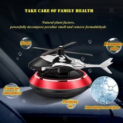 New Helicopter Alloy Solar Car Air Freshener Aromatherapy Car Interior Decoration Accessories Fragrance