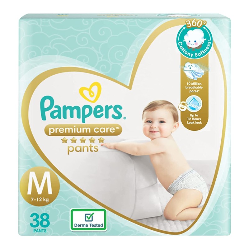Pampers Premium Care Pants Diapers M Size (7-12)Kg, 20N