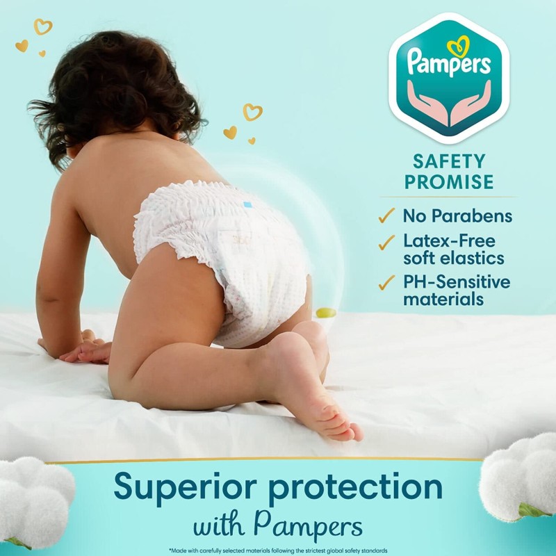 Pampers Premium Care Pants, Medium (M) size Pants ever Count 38 Softest Pampers Diapers, baby