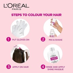 L'Oréal Paris Semi-Permanent Hair Colour Ammonia-Free Formula & Honey-Infused Conditioner Darkest Brown 300 87.5g+72ml