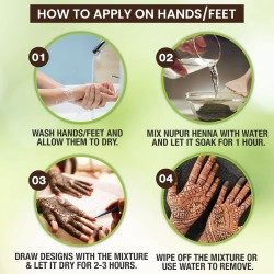 Godrej Nupur 100% Pure Henna Powder for Hair Colour Mehandi for Hair Hands & Feet 500g