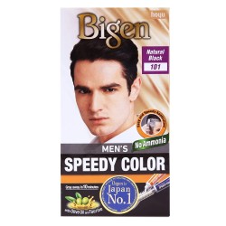Bigen Men's Speedy Color Hair Color 80g Natural Black 101 Pack of 1