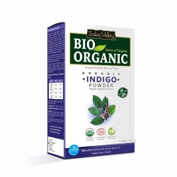Indus Valley Bio Organic Indigo Powder and Henna Powder Combo 100% Natural for Black Hair Color 100+100g 200g