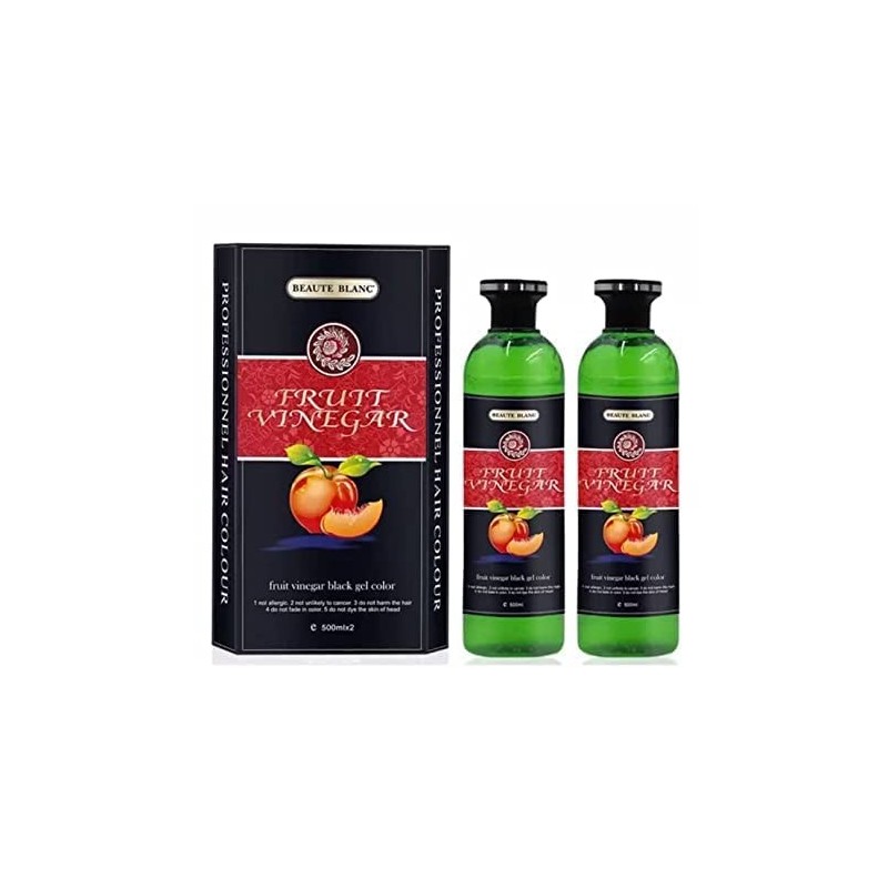 Transparent Fruit Vinegar Natural Black Hair Colour Bottles Packaging  Size 1000 ML