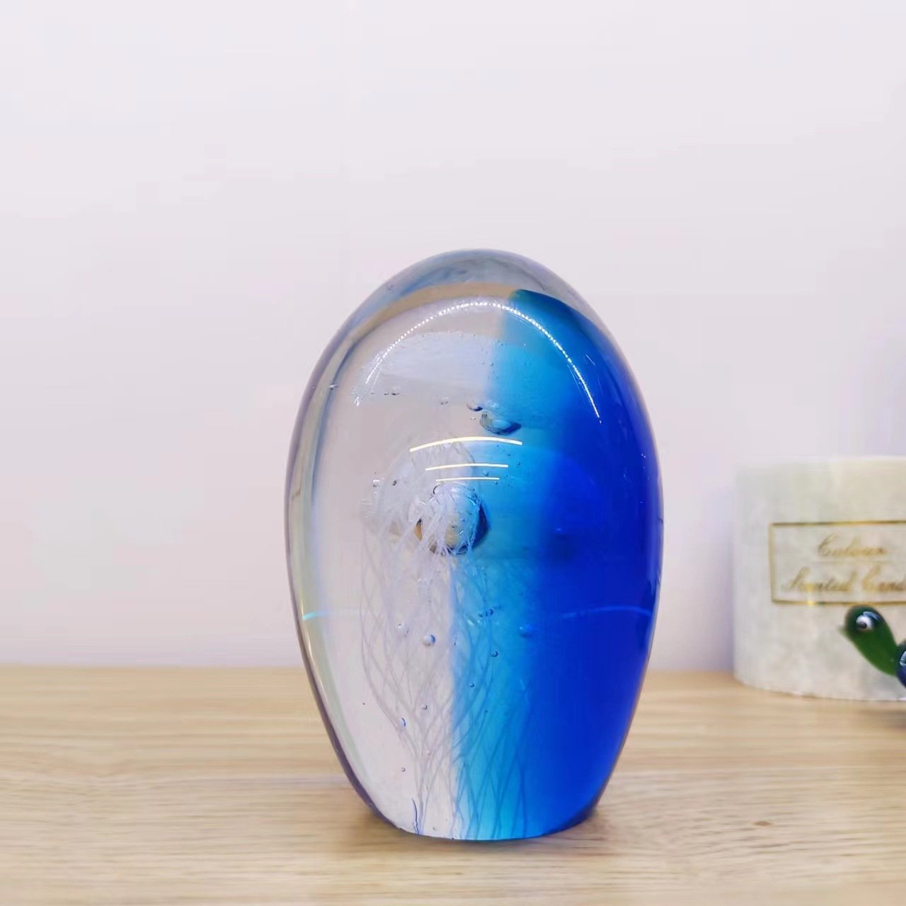 Luminous Glass Ball Jellyfish Ball Ocean Glass Ball Paperweight Ornaments - Image 5