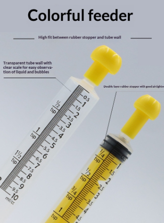 Pet Colorful Plastic Syringe Feeder Plastic Syringe - Image 5