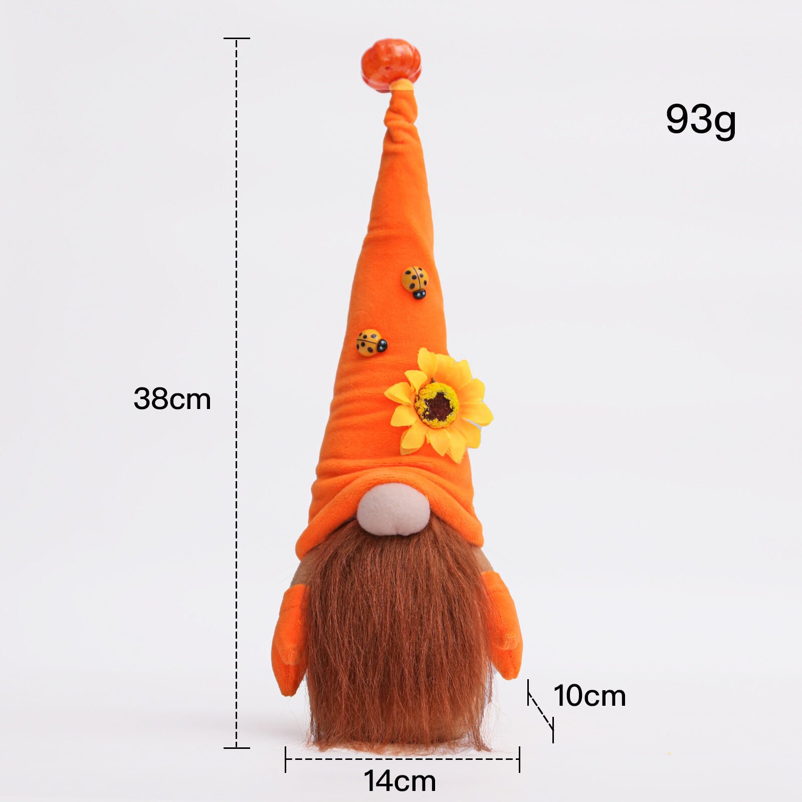 New Orange Sunflower Decorative Faceless Doll Ornament - Image 6