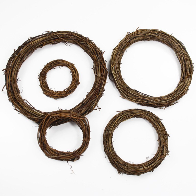 Tufu Rattan Garland Circle Vine Ring Christmas - Image 5