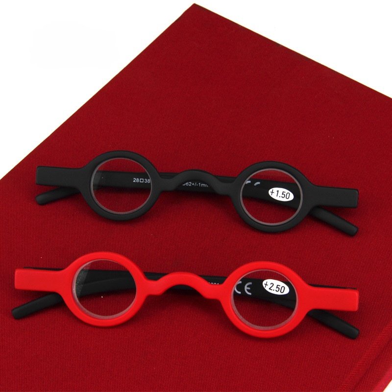 Mini Round Frame Glasses Retro Color Matching Elderly Reading Glasses - Image 2