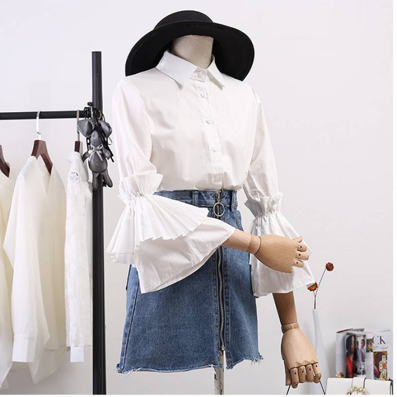 Korean Style Loose Spring And Autumn New Style Small Shirt And White - Image 3