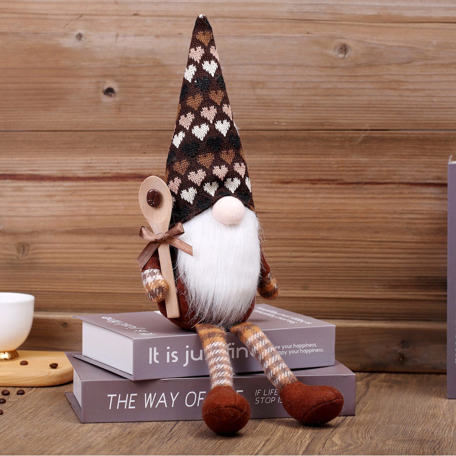 Faceless Doll Hanging Hands Grinding Coffee Christmas - Image 5