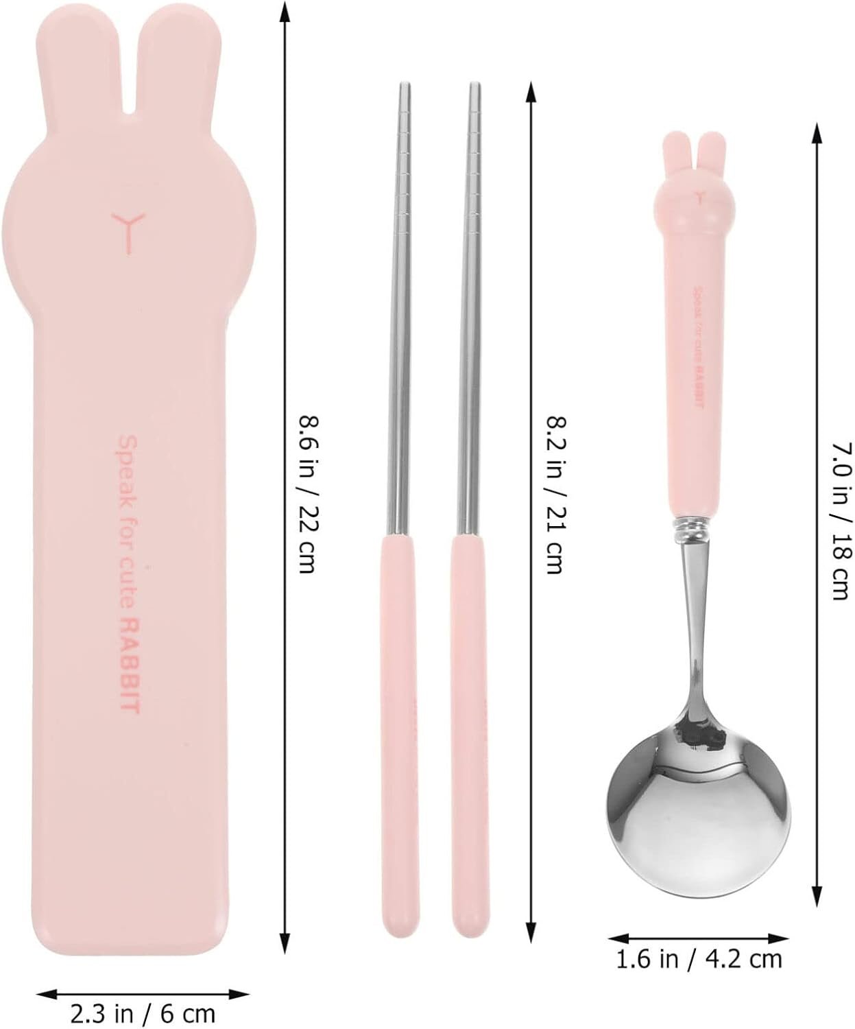 1 Set Reusable Silverware Reusable Camping Silverware Chinese Chopstick Travel Utensils With Case Travel Chopsticks Spoons Silverware Spoon Fork Pp White Stainless Steel Student