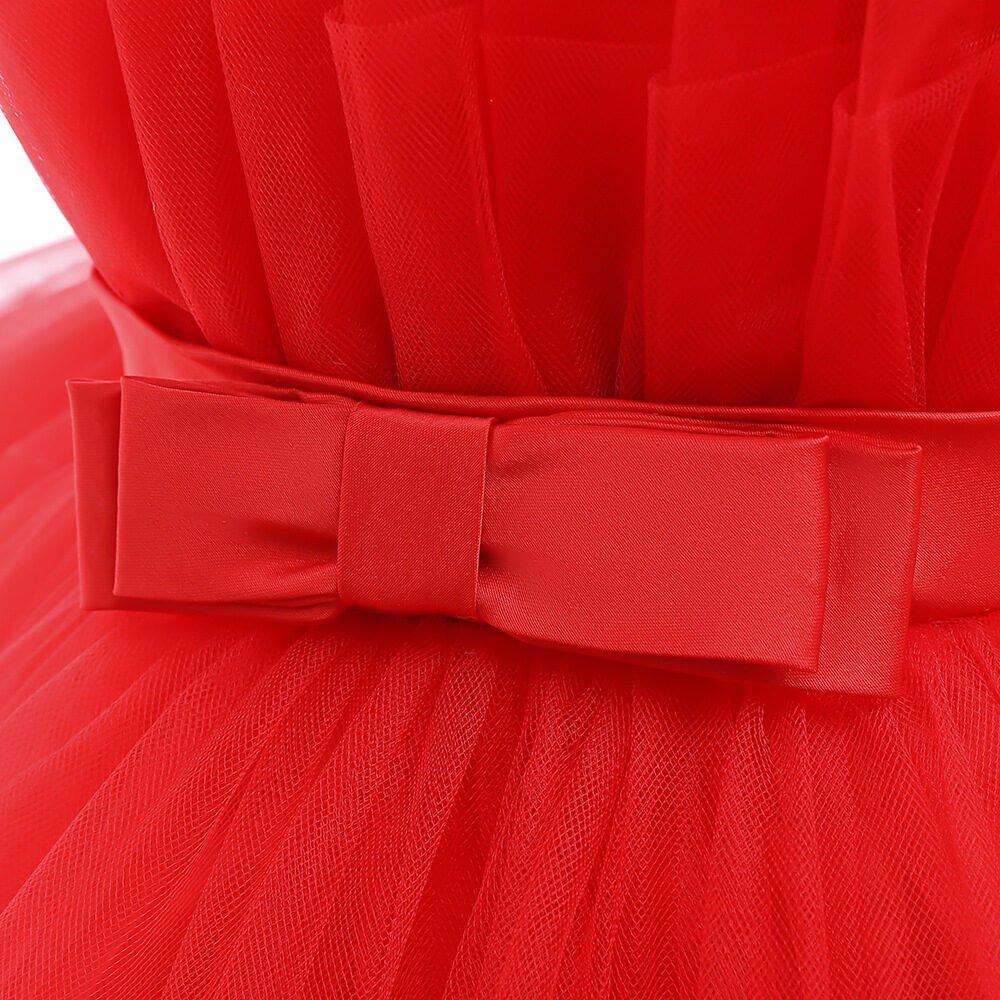Mesh Extra Long Train Princess Skirt New Year Dress Girl Dress - Image 4