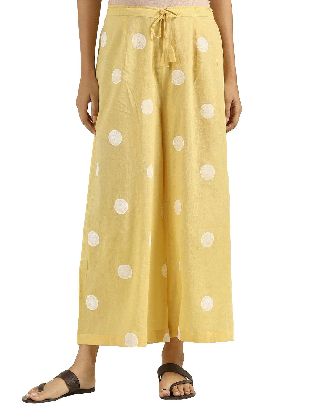 Women S Polka Dot Casual Wide Legged Wide Loose Trousers - Image 3