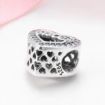 S925 Sterling Silver Hollow Drip Beads Sisters Love Bracelet Diy Accessories Beads