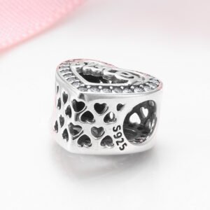 S925 Sterling Silver Hollow Drip Beads Sisters Love Bracelet Diy Accessories Beads
