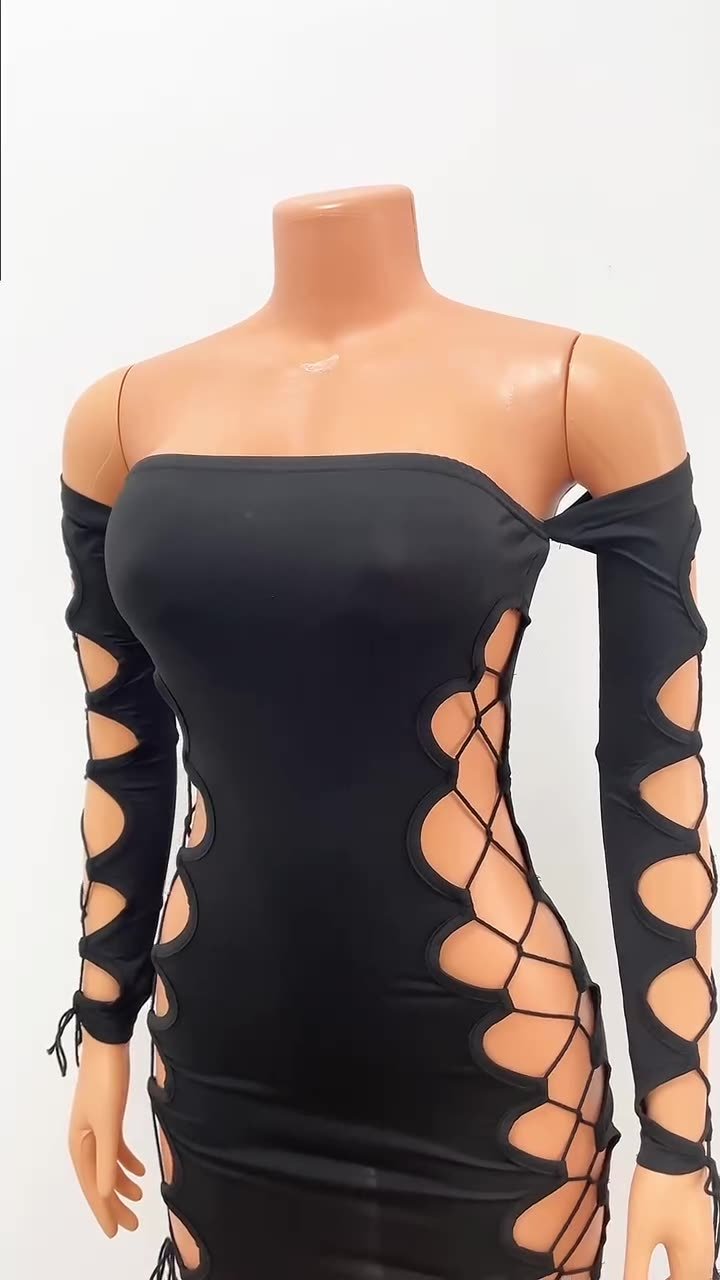 Women's Cutout Tie One Shoulder Wrap Dress - Image 5