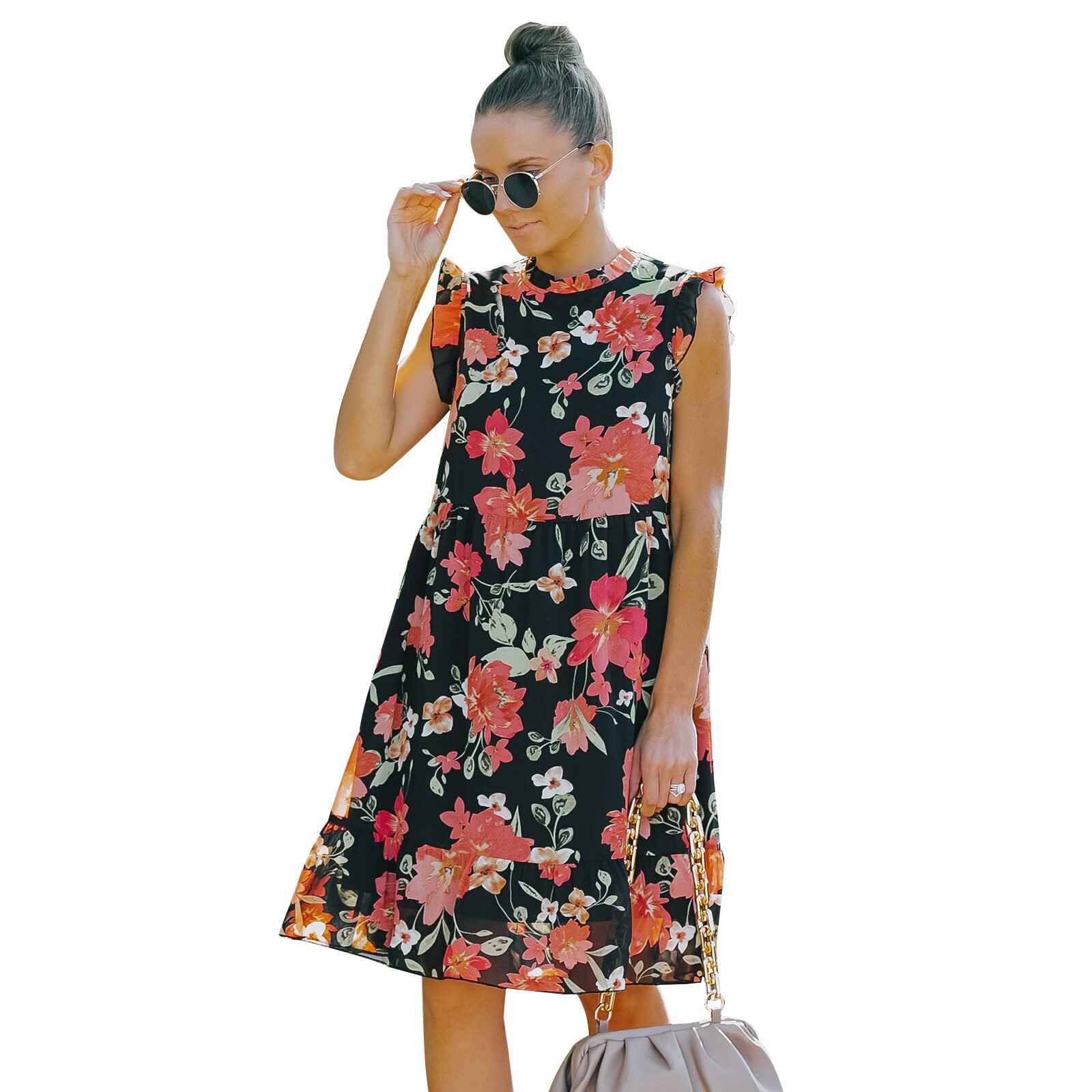 European And American Style Floral Skirt - Image 4