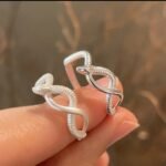 1pc 999 Sterling Silver Matte Snake Open Ring, Minimalist & Edgy, Perfect For Daily, Dating & Gifting, Ideal Valentine's Gift